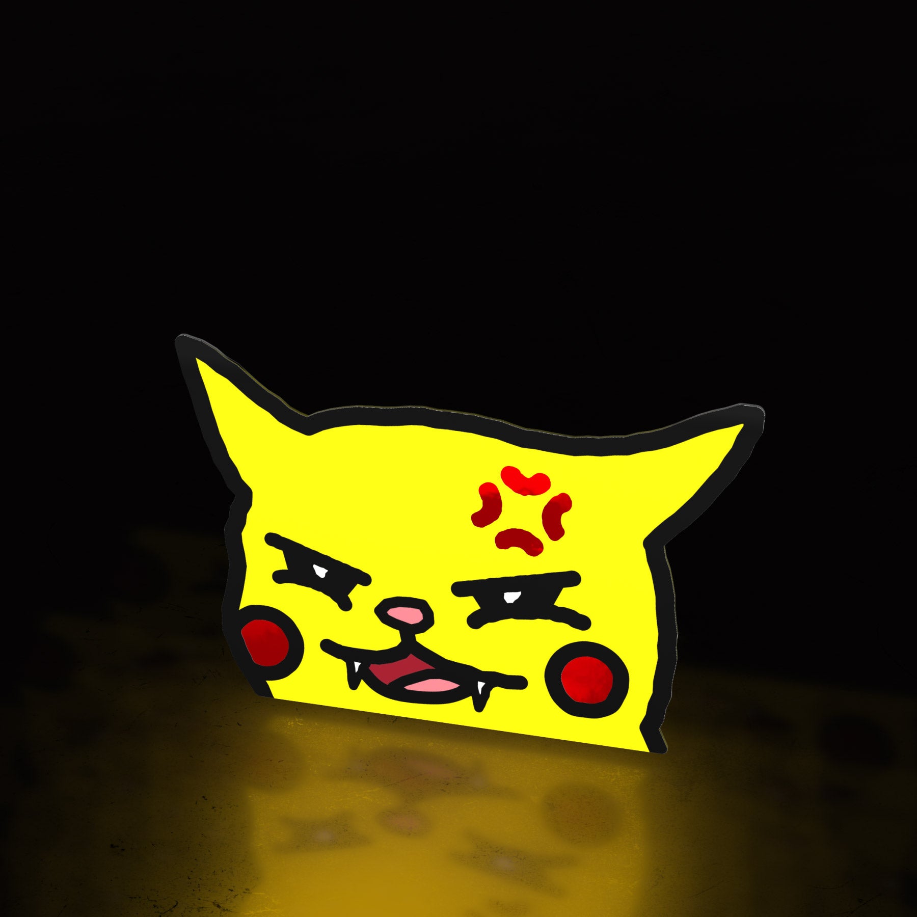 angry cat rat (sticker) - triple cat deluxe