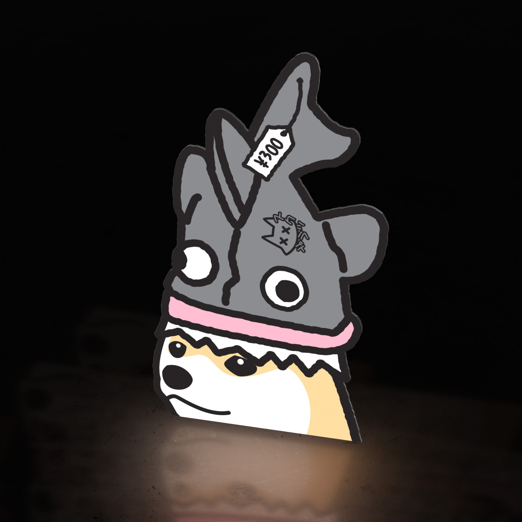 sharkboy shiba (sticker) - triple cat deluxe