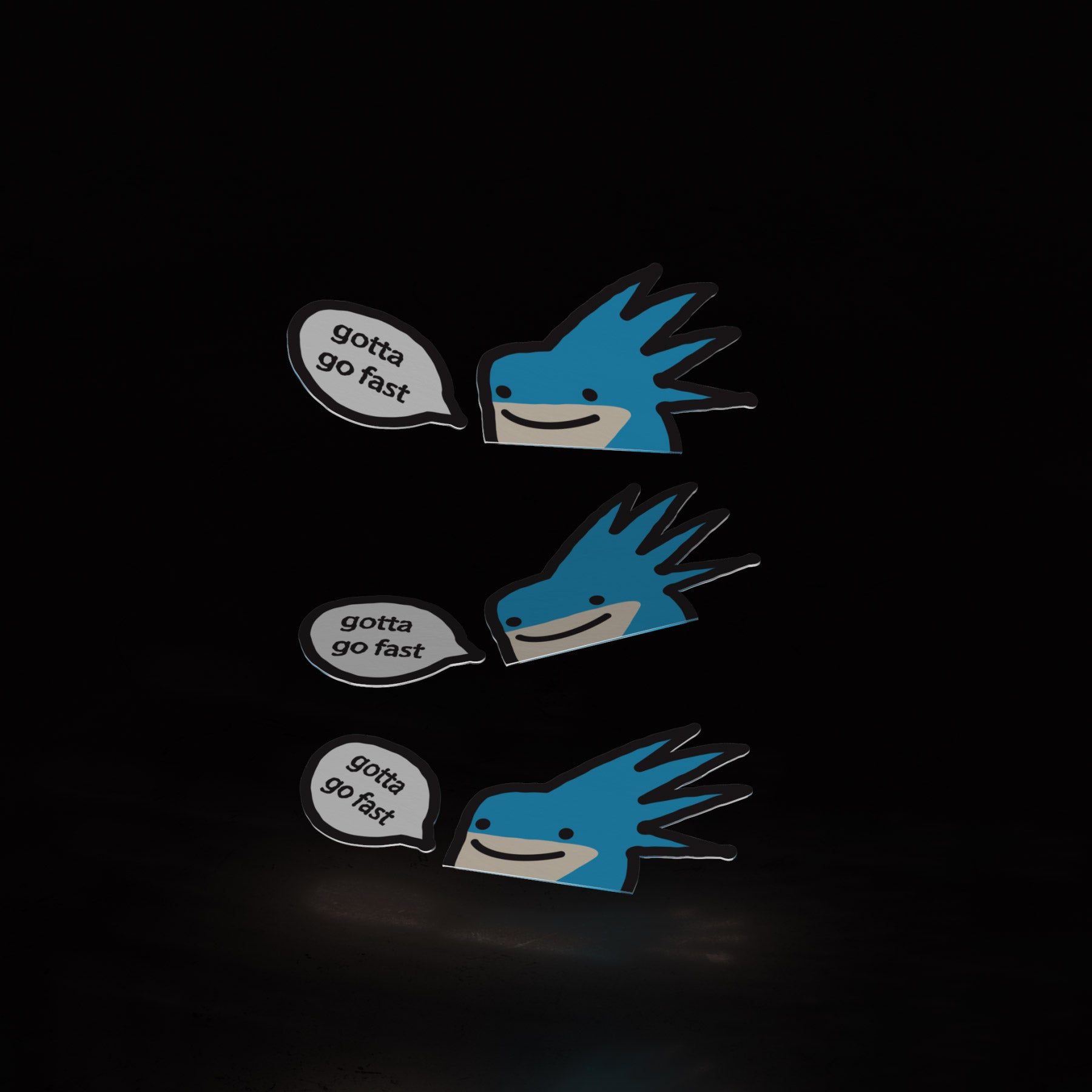 mr sanic minis (3pk stickers) - triple cat deluxe