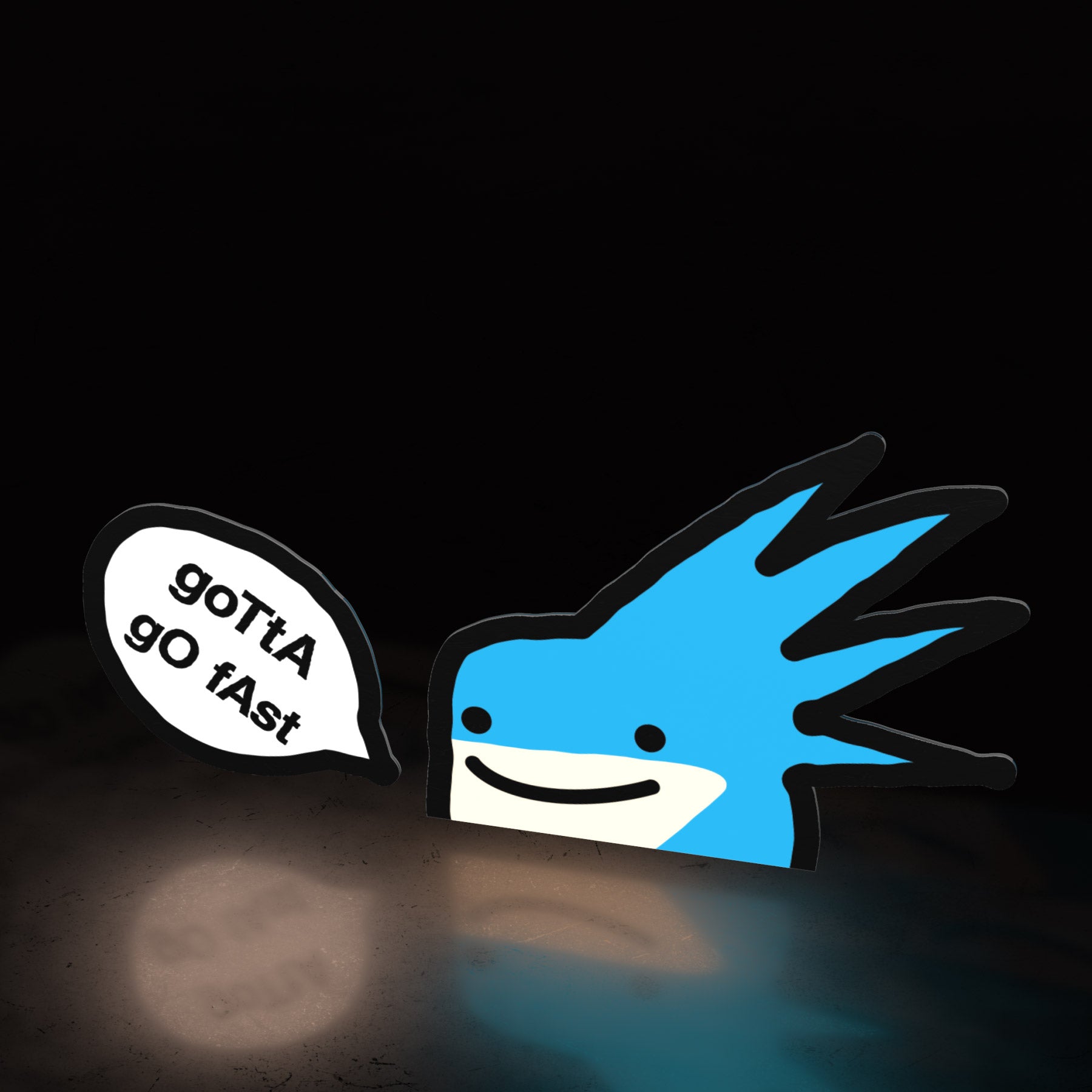 mr sanic (sticker) - triple cat deluxe