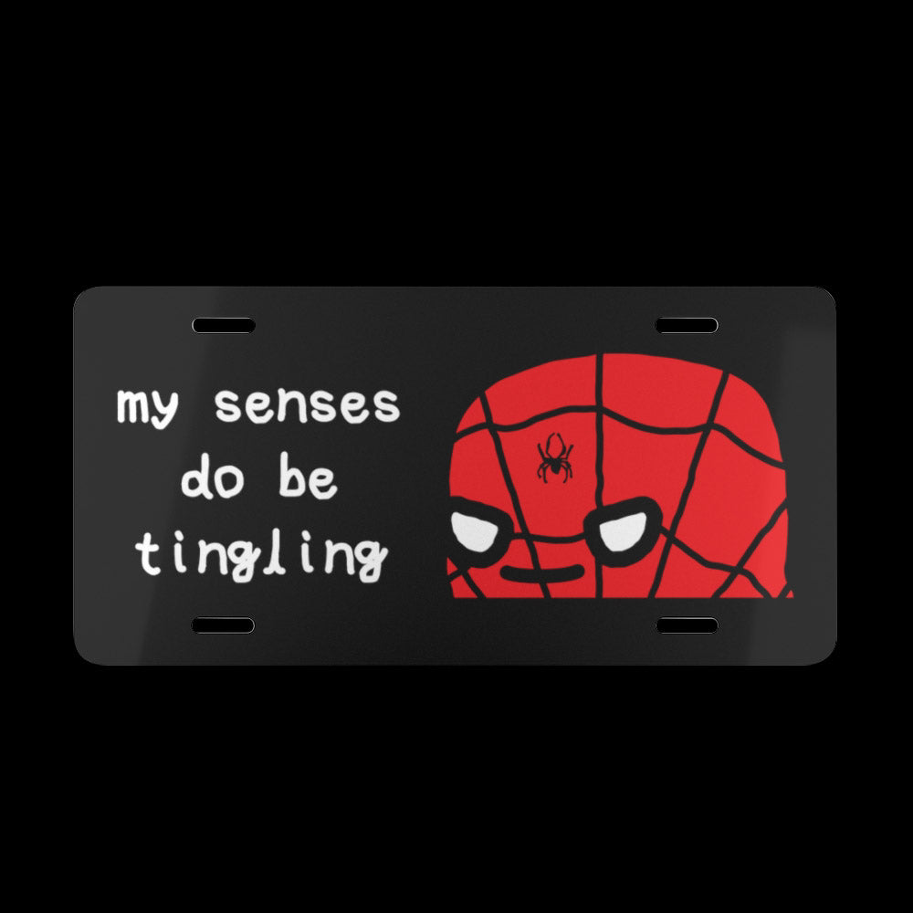 spider boi my senses do be tingling ~ vanity license plate (made to order) - triple cat deluxe