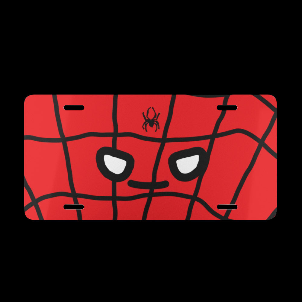 spider boi face ~ vanity license plate (made to order) - triple cat deluxe