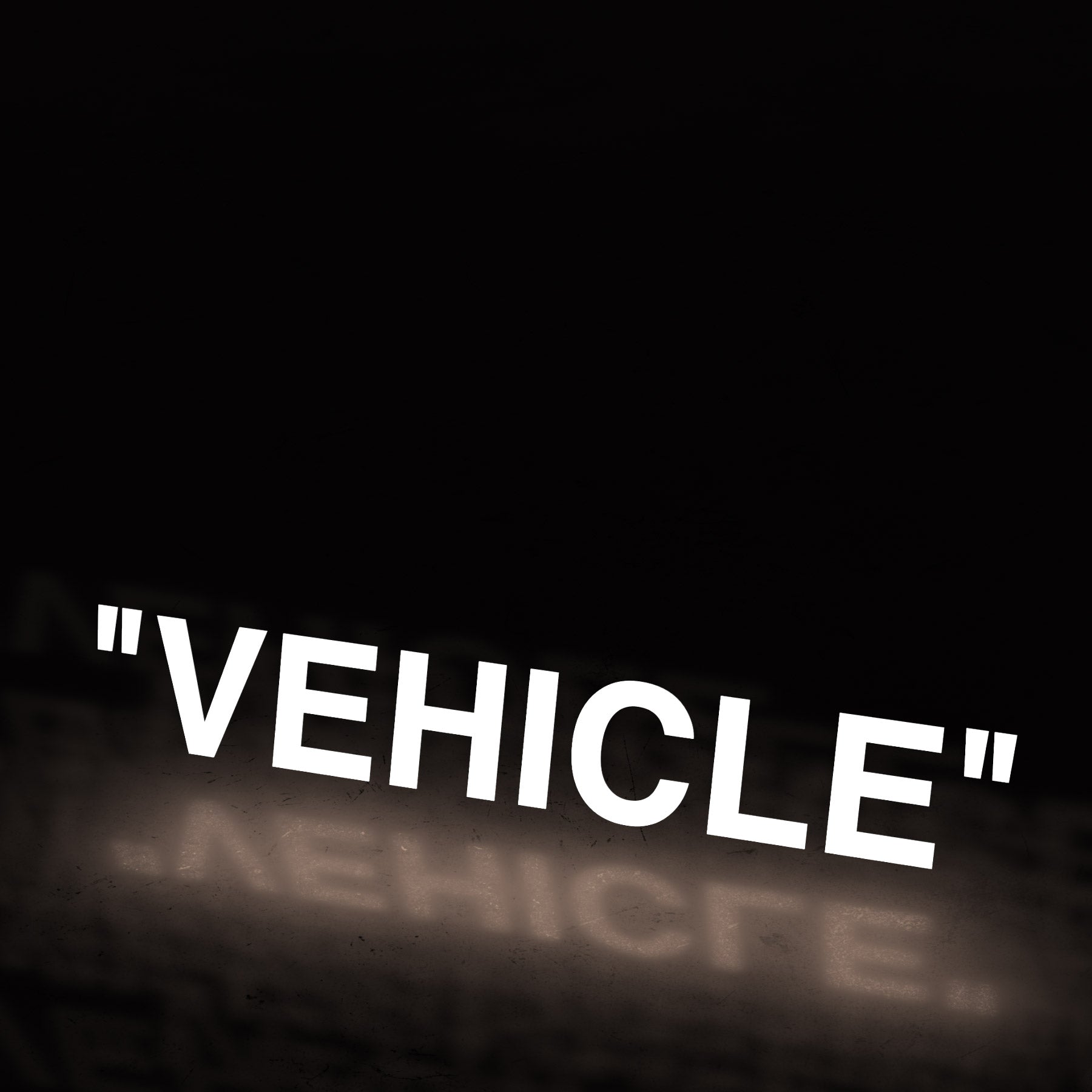 "VEHICLE" ~ WHITE (decal) - triple cat deluxe