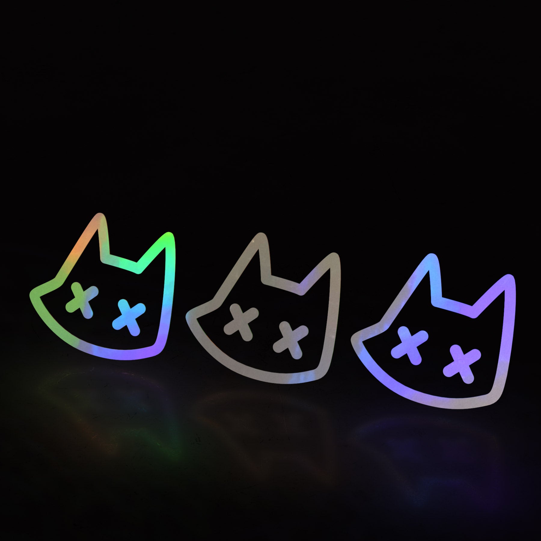 3 cat xx eyes (decal) - triple cat deluxe